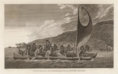Priests Traveling Across Kealakekua Bay for First Contact Rituals